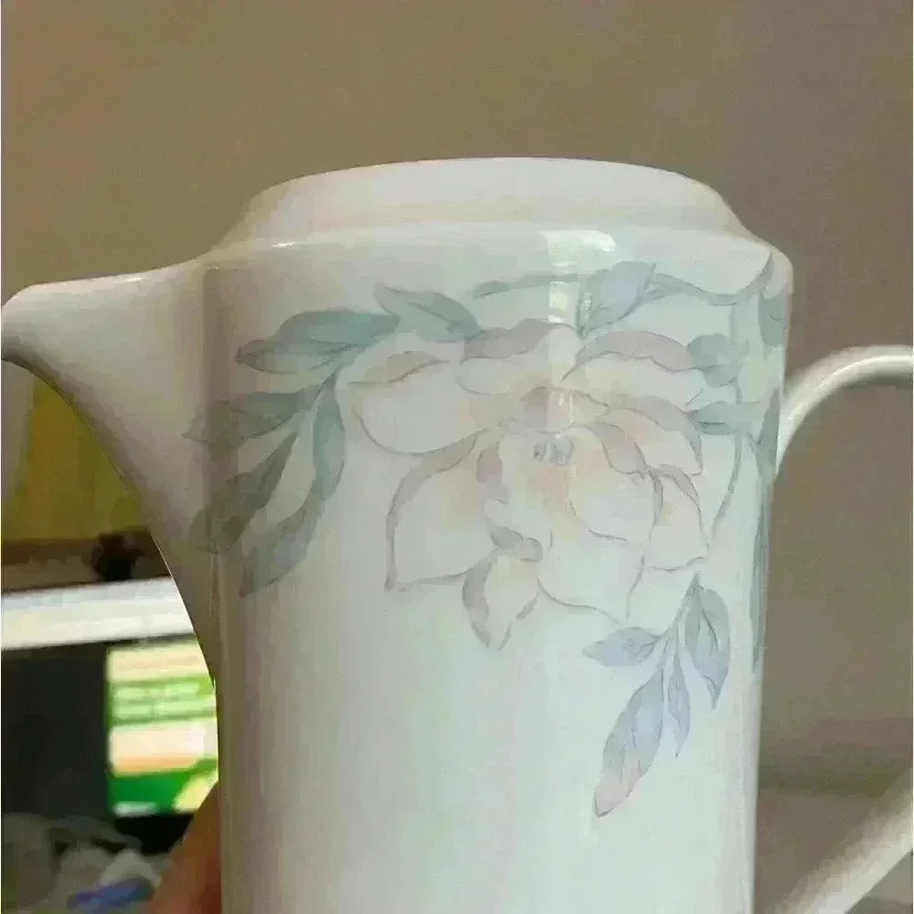 Lenox Decor Plantation Blossom Small 6 1/2” Coffee Pot Floral Pastel with Lid - Picture 7 of 12